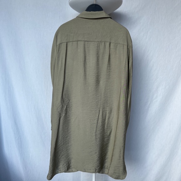 Zara Khaki Long Sleeve Dress - Picture 8 of 14